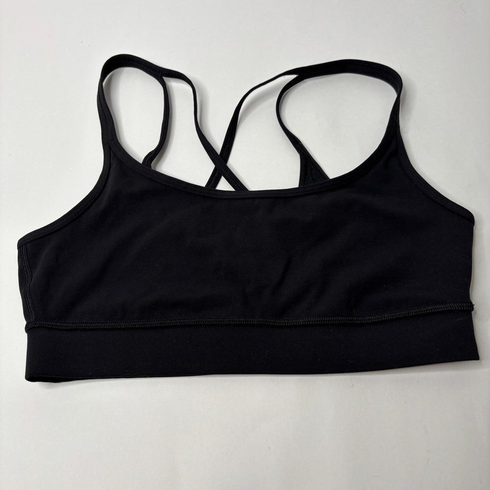 Vuori Black Mindset Bra Strappy Crossback Sports Bra VW186 Small Active Workout